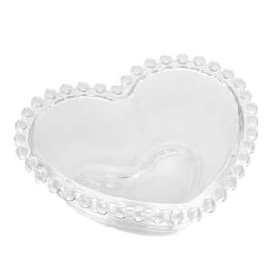 Pufo Heart Elegant Glass Bowl for Nuts, Pistachios, Candy, Snacks, 16 cm 93422537 - Bowl