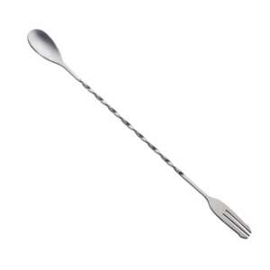 Pufo Cocktail Mixing Spoon with Twisted Handle, Stainless Steel, 32 cm 93422827 - Stirring Spoon & Fruit Stick