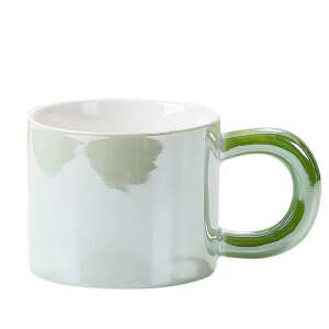 Pufo Glossy green ceramic mug for tea and coffee, 250 ml - Serving