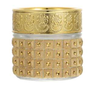 Pufo Elegance gold glass jar for sugar, coffee, tea or spices - Food storage