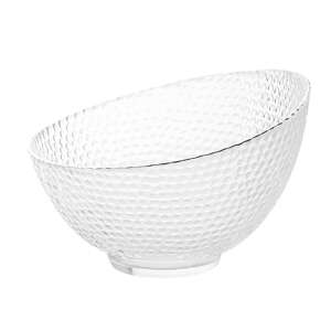 Pufo Tasty 17cm Glass Salad Bowl with Gold Rim - Bowl