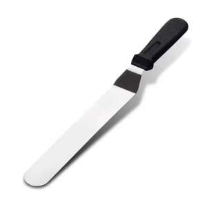 Pufo Metal Pastry Spatula for Cake Decorating, 32 x 3 cm, Silver/Black 93423263 - Spatula
