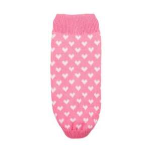 Pulover tricotat Pufo pentru caini, model Hearty pink, M 93423340 Haine pentru câini