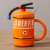 Ceramic Mug with Lid and Pufo Stop Fire Spoon for Coffee or Tea, 400 ml, Orange 93423345