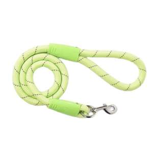 Green Pufo Comfort dog leash, 110 cm, with swivel carabiner system, reflective - Leash