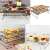 Collage of Pufo brand cooling racks for cakes, pastries, cookies, and other baked goods