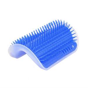 Blue Pufo self-grooming cat brush for wall or furniture corner mounting - Pet Care