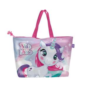 Unicorn beach bag, pink with a unicorn design, Star of the Show - Homyl