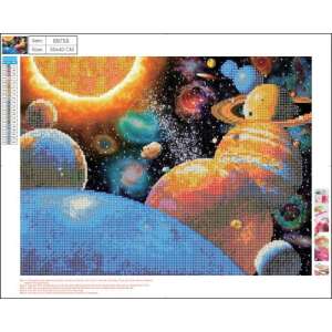 Centrum 5D Gyémántfestő Kirakó - Bolygók - 40x50 cm