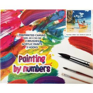 Festőkészlet - Kikötött Hajó - Számozott - 40x50 cm