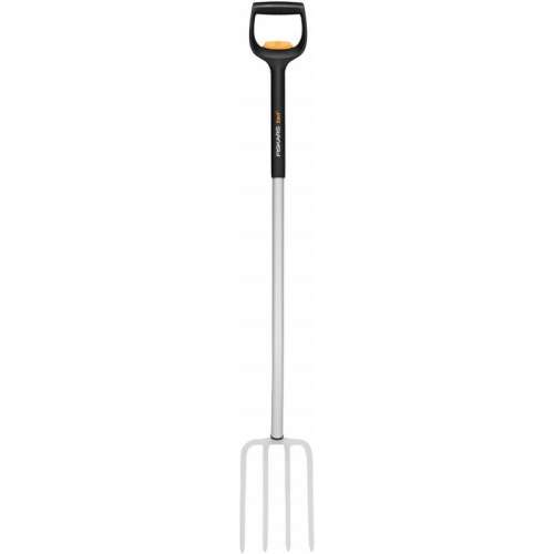 Fiskars Xact Telescopic Garden Fork, black and grey, 110-130 cm