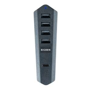 Bigben USB Hub PS5 Slim konzolhoz, fekete, 4 USB-A port, 1 USB-C port - Nacon
