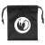 Nacon black drawstring bag with white logo