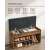 VASAGLE Shoe Bench with Cushioned Seat, 80 x 30 x 44 cm, 3 Compartments & 1 Storage Bin, 150 kg Load Capacity, Industrial Style, Rustic Brown 93438458
