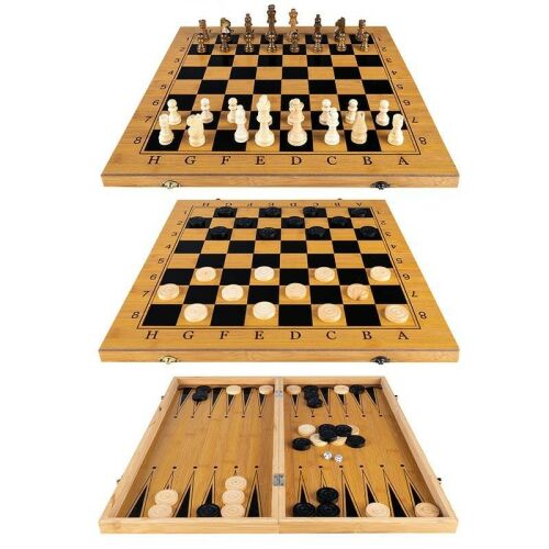 B10A1 3-IN-1-SPIEL, SCHACH, SCHACHSPIEL, BACKGAMMON 120342417