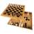 Joc sah si table din lemn, 48x48 cm, toate piesele incluse, maro 120342417