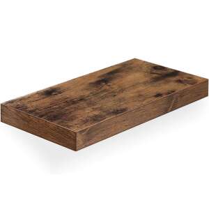 VASAGLE Lebegő Fali Polc - MDF - 40x20cm - Barna