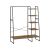 VASAGLE Clothes Rack with Shoe Rack, 5 Shelves, 6 Side Hooks, 45x120x160 cm, Rustic Brown and Black 93439073
