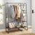 VASAGLE Clothes Rack with Shoe Rack, 5 Shelves, 6 Side Hooks, 45x120x160 cm, Rustic Brown and Black 93439073
