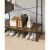 VASAGLE Clothes Rack with Shoe Rack, 5 Shelves, 6 Side Hooks, 45x120x160 cm, Rustic Brown and Black 93439073