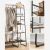 VASAGLE Clothes Rack with Shoe Rack, 5 Shelves, 6 Side Hooks, 45x120x160 cm, Rustic Brown and Black 93439073
