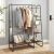 VASAGLE Clothes Rack with Shoe Rack, 5 Shelves, 6 Side Hooks, 45x120x160 cm, Rustic Brown and Black 93439073