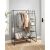 VASAGLE Clothes Rack with Shoe Rack, 5 Shelves, 6 Side Hooks, 45x120x160 cm, Rustic Brown and Black 93439073