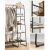 VASAGLE Clothes Rack with Shoe Rack, 5 Shelves, 6 Side Hooks, 45x120x160 cm, Rustic Brown and Black 93439073
