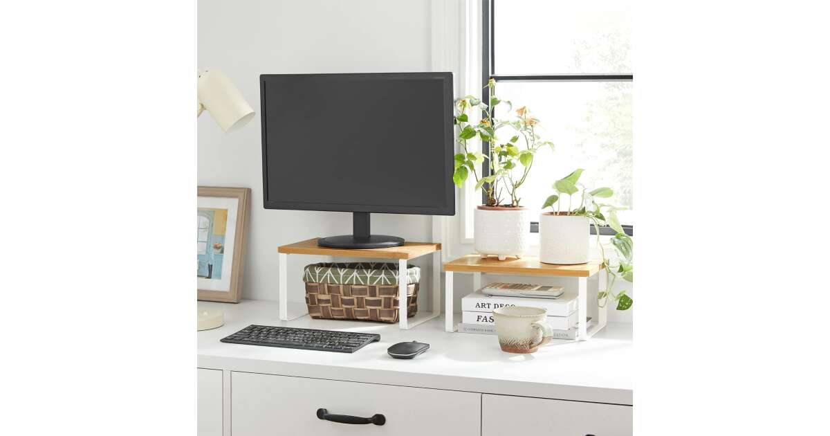 SONGMICS Set 2 rafturi de bucatarie suprapozabile, pentru ustensile sau ...