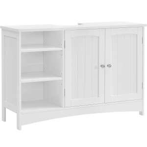 VASAGLE bathroom cabinet with 2 doors and open shelf, white - Furniture