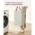 VASAGLE 2-compartment laundry hamper with shelf, white, removable bags