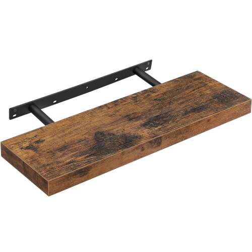 VASAGLE Lebegő Fali Polc - Rustic Barna - 60cm