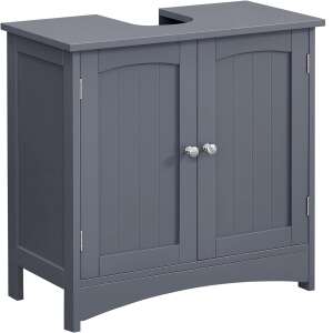 Sivá kúpeľňová skrinka s dvoma dverami, Jack, 60x30x60 cm - Kúpeľňová skrinka