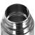Stainless steel thermos, silver, 500ml, double-walled, keeps drinks hot or cold for 24 hours, close-up of inside
