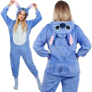 Pijama tip salopeta pentru adulti, model Stitch, marime M 93441420 Salopete / Pijamale Kigurumi