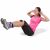 Woman exercising with Springos purple ankle weights for core workout
