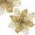 Set 10 ornamente pentru bradul de Craciun, stea Poinsettia, 16cm, galben auriu 93441710
