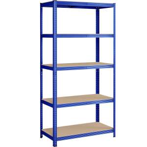 Blue heavy duty metal shelving unit with 5 shelves - SONGMICS
