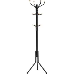 Black metal coat rack with 12 hooks, VASAGLE Fogas - VASAGLE Standing hanger
