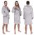 Térdig érő férfi fürdőköpeny, nagy kapucni, L/XL méret, szürke 93442265