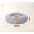 FEANDREA gray plush dog bed, size M, 60 cm diameter, 20 cm height
