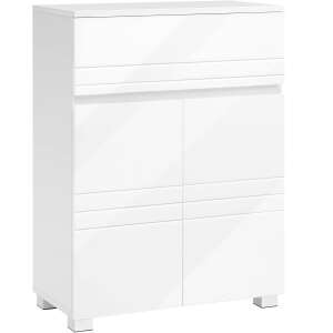 VASAGLE Fürdőszoba Szekrény - Fiókkal és Dupla Ajtóval - 60x30x80cm