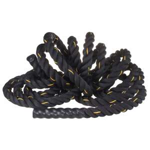 Black and yellow crossfit training rope, 9 meters long, 7 kilograms - Body shaping