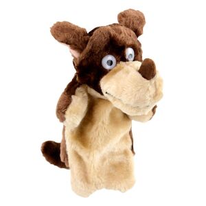 Plush wolf hand puppet for adults, educational toy - Puppet Toy