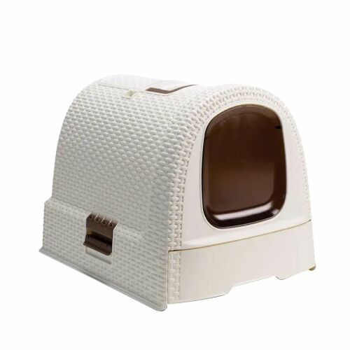 Curver Rattan Macskatoalett - Krém - 51x39x39cm 182720131 - Állattartás
