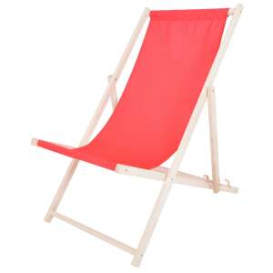 ROJAPLAST BAHAMA Napozóágy - Bükkfa - Piros