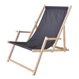 ROJAPLAST Bahama Plus állítható nyugágy karfával, grafit - Napozóágy & Nyugágy