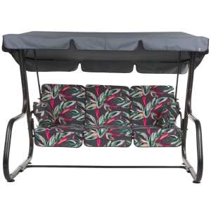 DAJAR RIMINI G049-06PB fém kerti hintaágy - négyszemélyes, napernyővel és párnák - Dajar