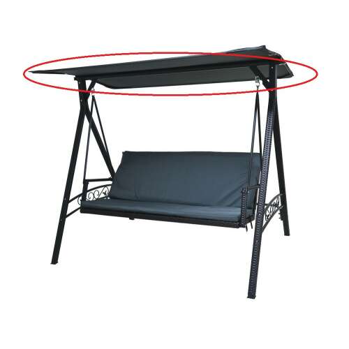 ROJAPLAST tartalék tetőponyva rattan hintaágyhoz - sötétszürke