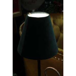 Zöld bársony lámpabúra, 20cm átmérőjű, asztali lámpákhoz - Lámpabúra